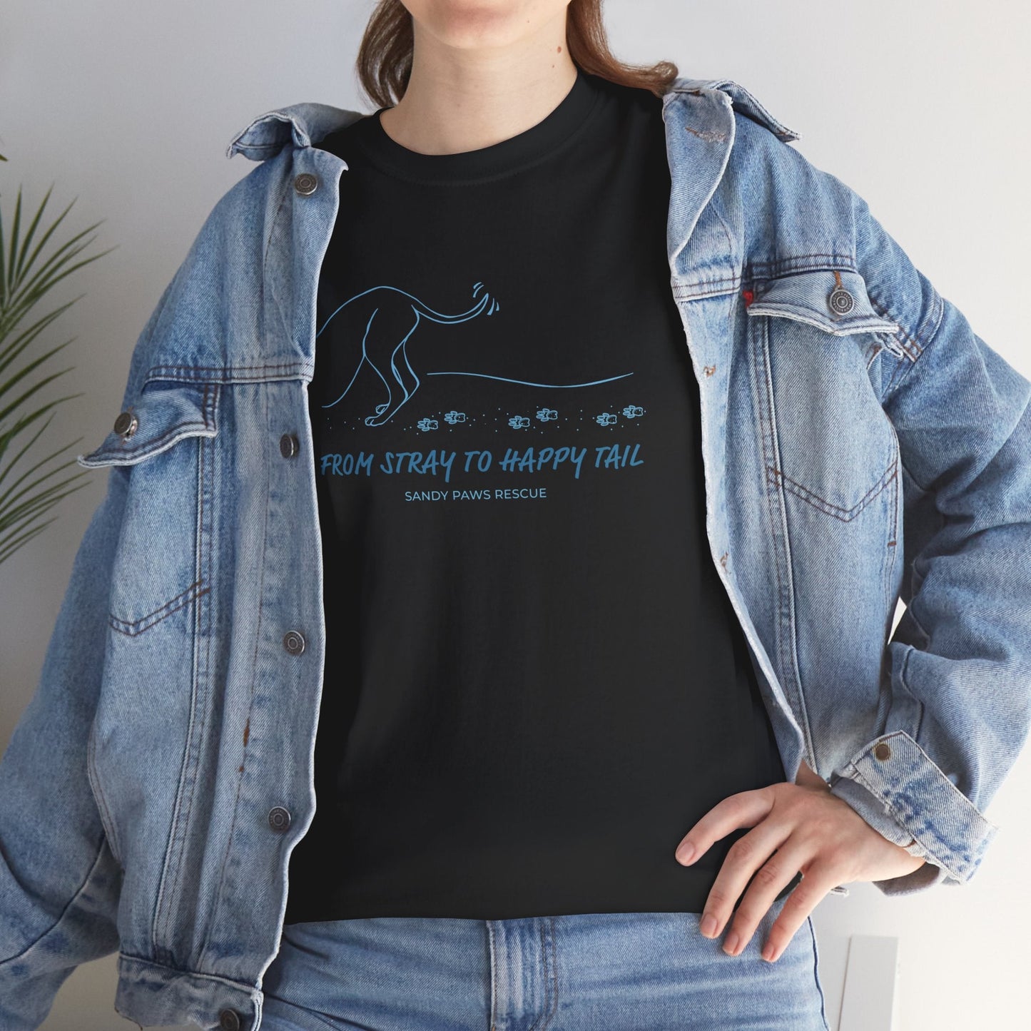 Happy Tail | FUNDRAISER for Sandy Paws Rescue | Unisex T-shirt - Detezi Designs - 22272063076071300522