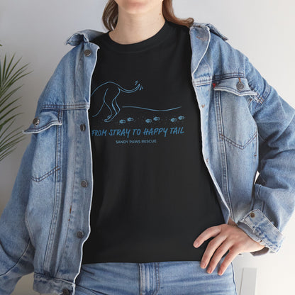 Happy Tail | FUNDRAISER for Sandy Paws Rescue | Unisex T-shirt - Detezi Designs - 22272063076071300522