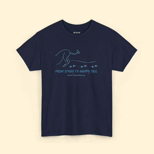 Happy Tail | FUNDRAISER for Sandy Paws Rescue | Unisex T-shirt - Detezi Designs - 22272063076071300522