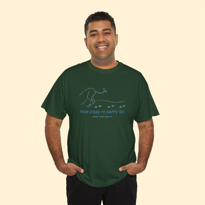 Happy Tail | FUNDRAISER for Sandy Paws Rescue | Unisex T-shirt - Detezi Designs - 26834729256507985875