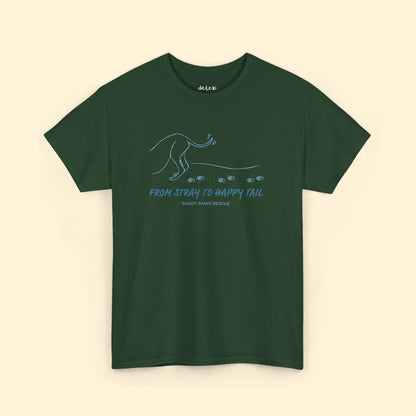 Happy Tail | FUNDRAISER for Sandy Paws Rescue | Unisex T-shirt - Detezi Designs - 26834729256507985875