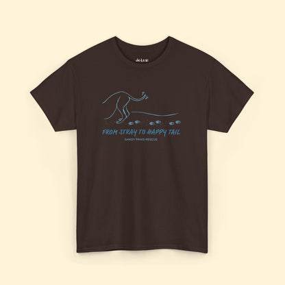 Happy Tail | FUNDRAISER for Sandy Paws Rescue | Unisex T-shirt - Detezi Designs - 40950211841984880833