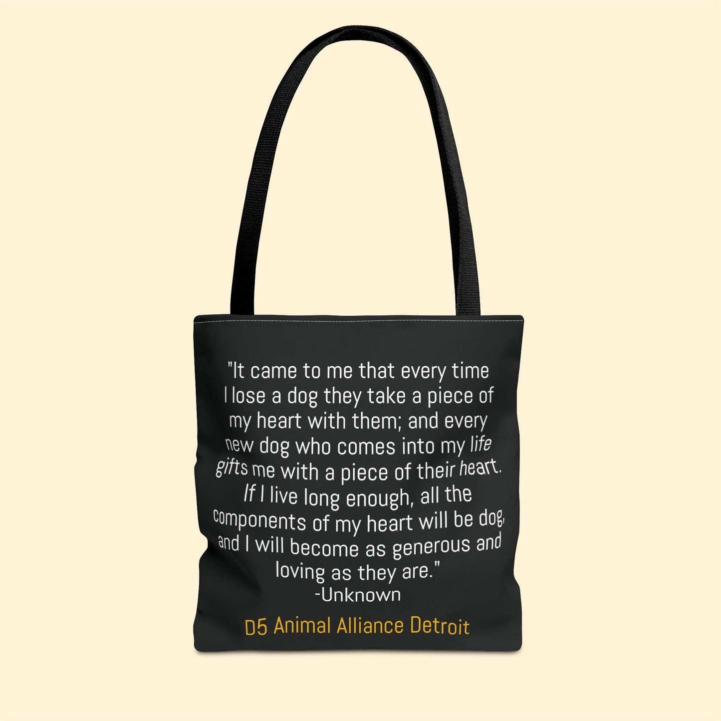 Heart Dogs | D5 Animal Alliance Detroit | Tote Bag - Detezi Designs-30884215423510436970