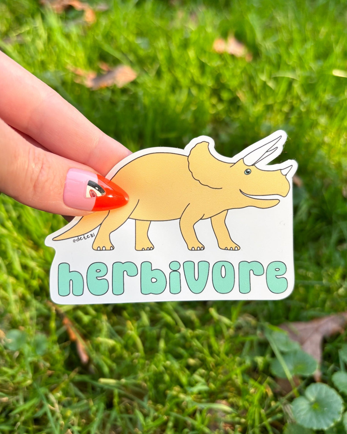 Herbivore Dinosaur | Vinyl Sticker - Detezi Designs-