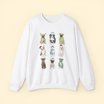 Holiday Puppies | Crewneck Sweatshirt - Detezi Designs - 25898873558251066662