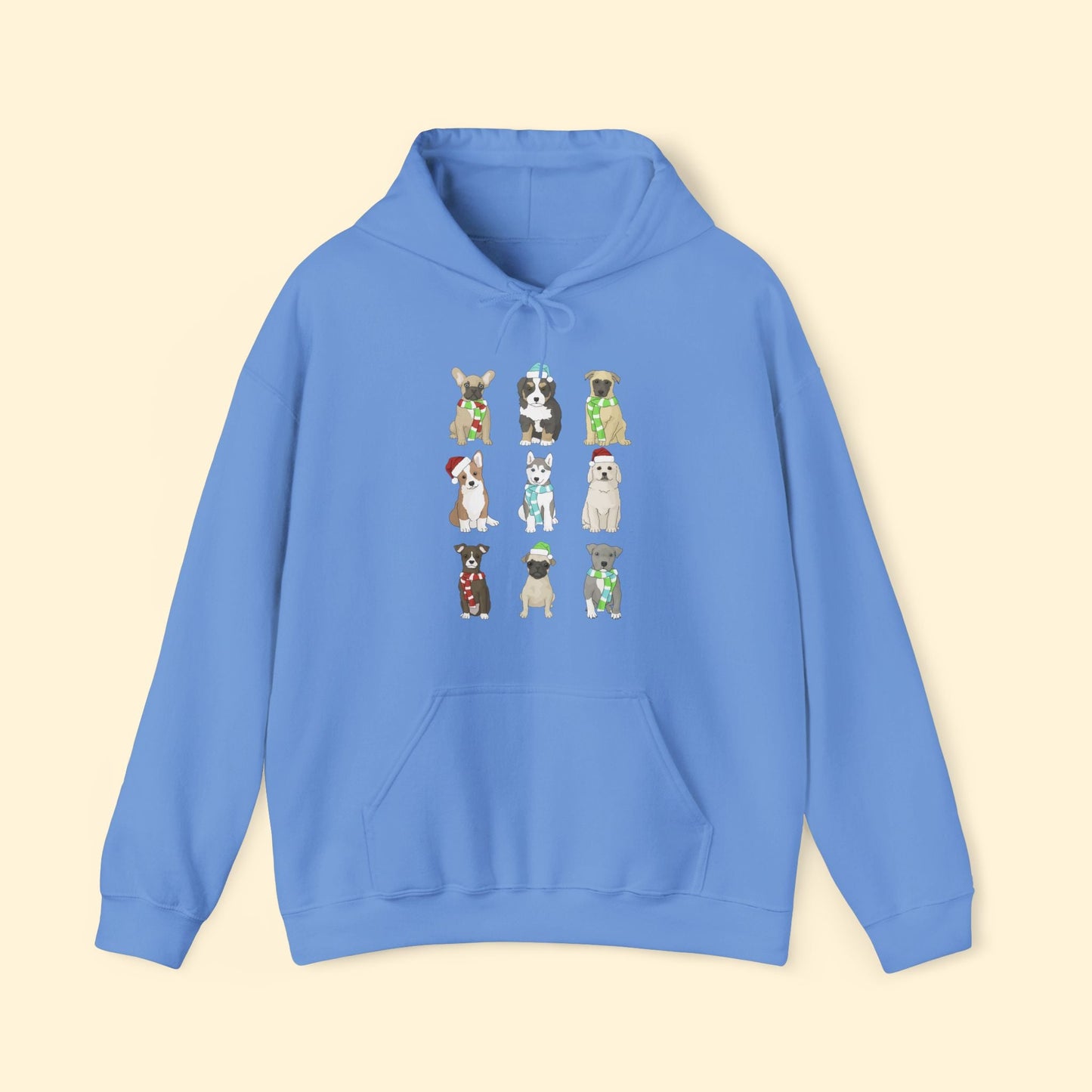 Holiday Puppies | Hooded Sweatshirt - Detezi Designs - 86330689973307789186