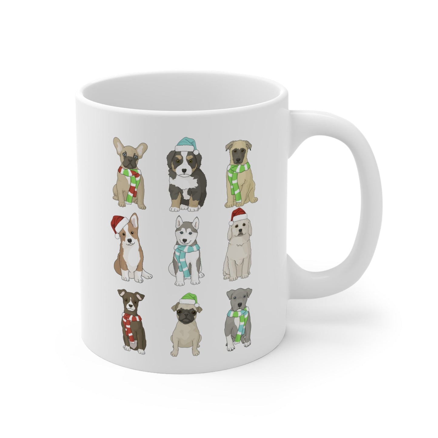 Holiday Puppies | Mug - Detezi Designs - 13976143540243463238