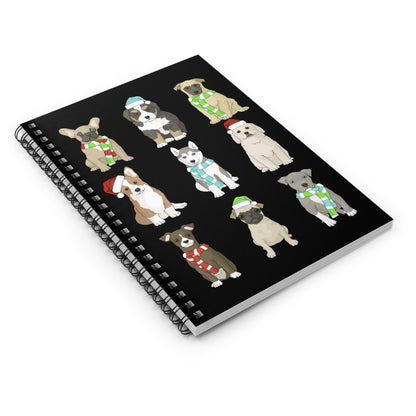 Holiday Puppies | Notebook - Detezi Designs - 33112449771330744458