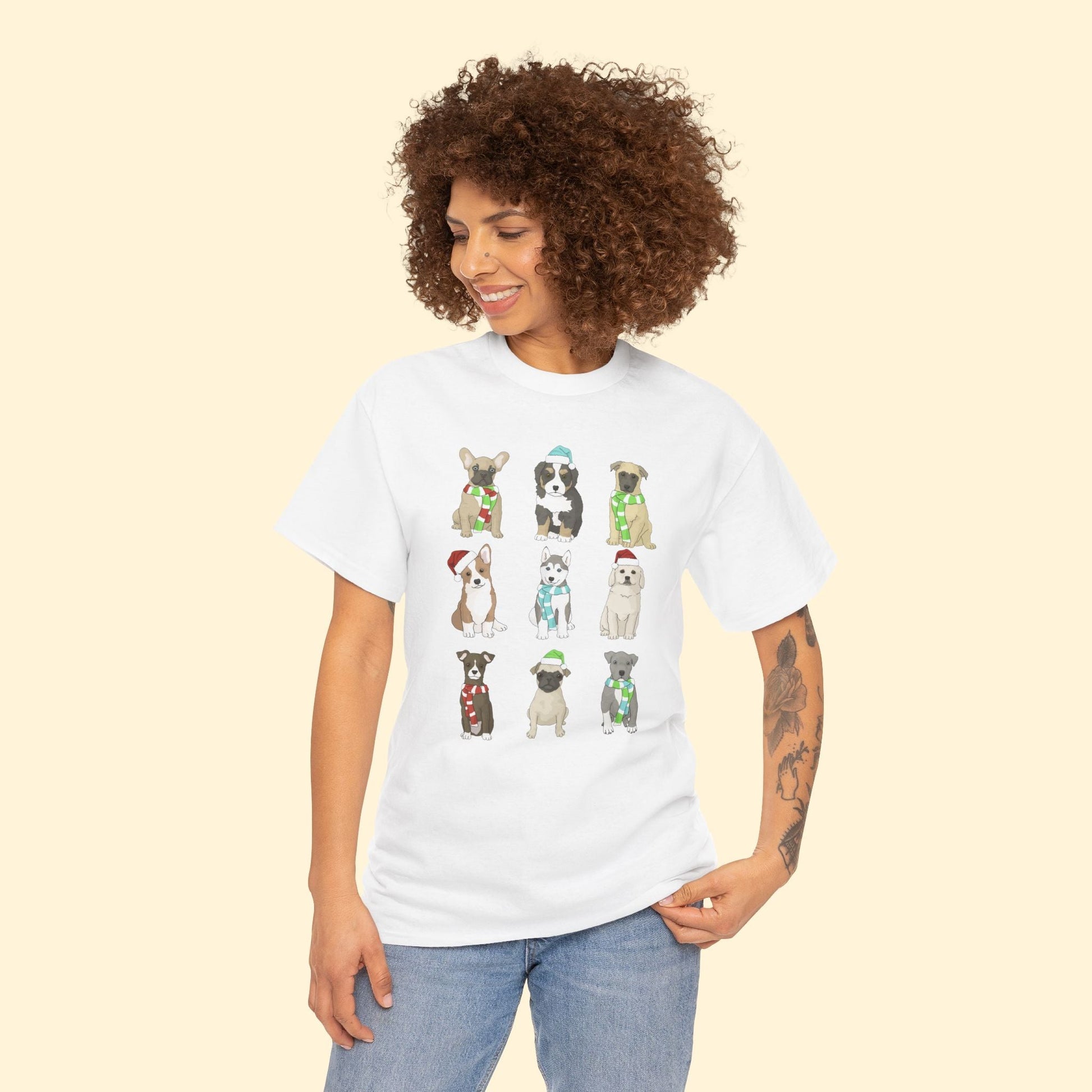 Holiday Puppies | T-shirt - Detezi Designs - 25458316353561941762