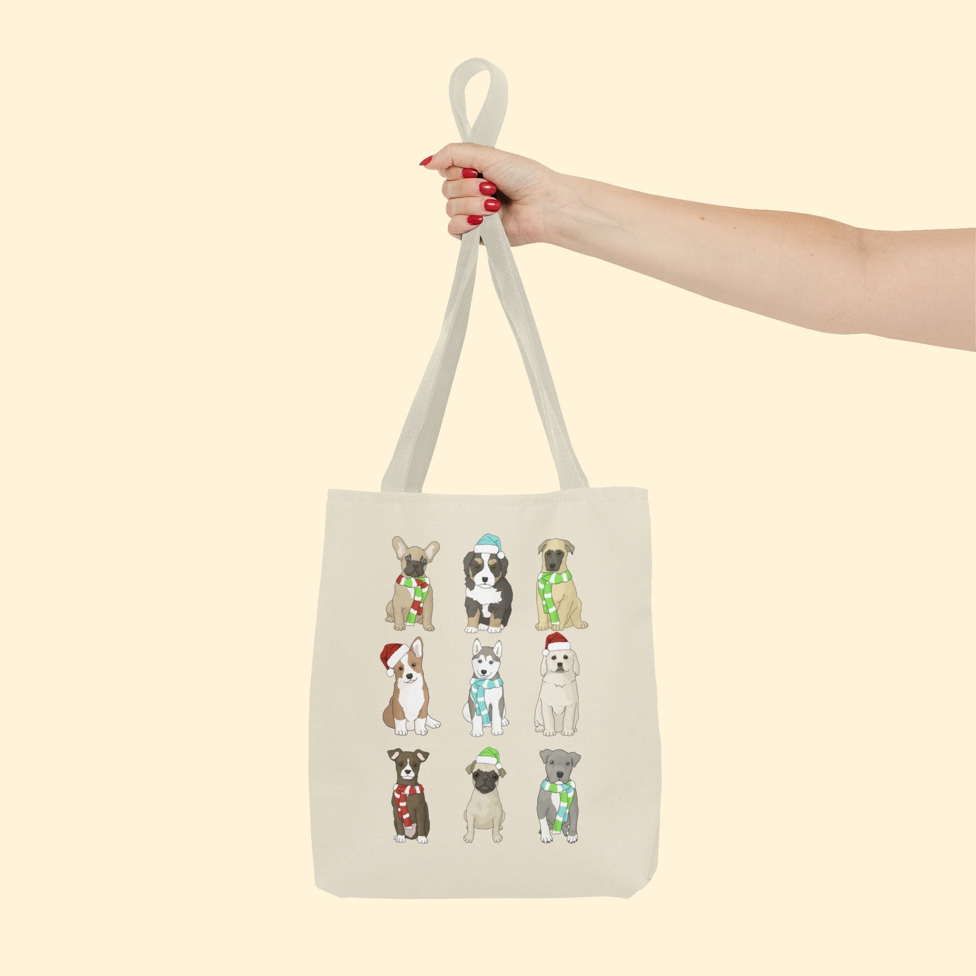 Holiday Puppies | Tote Bag - Detezi Designs - 11765013072854606362