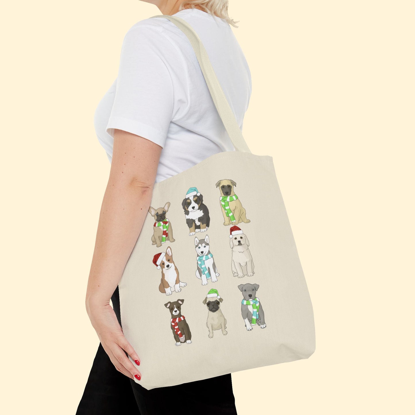 Holiday Puppies | Tote Bag - Detezi Designs - 31318849730932692480