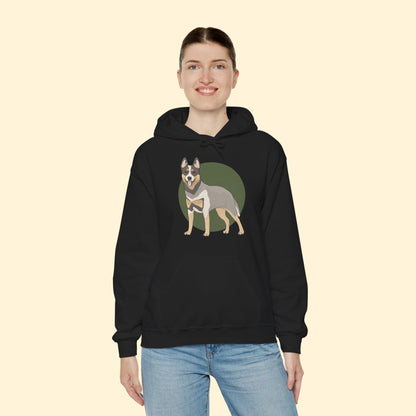 Hooded Sweatshirt | Australian Cattle Dog | Blue Heeler - Detezi Designs - 10091279905758082447