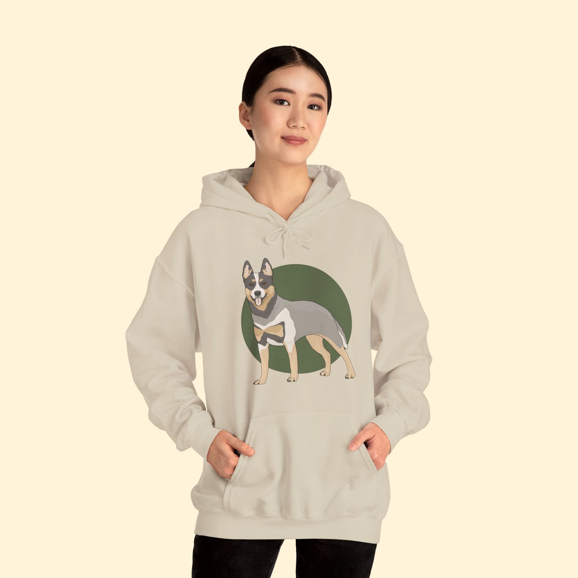 Hooded Sweatshirt | Australian Cattle Dog | Blue Heeler - Detezi Designs - 10091279905758082447