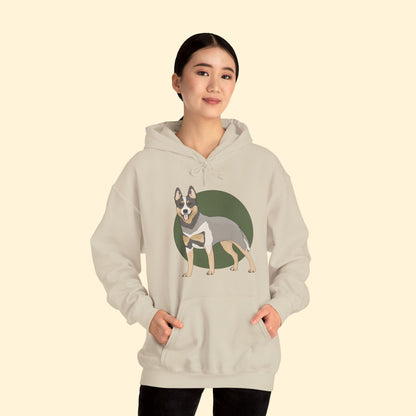 Hooded Sweatshirt | Australian Cattle Dog | Blue Heeler - Detezi Designs - 10091279905758082447