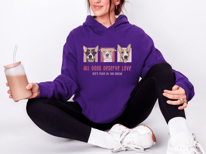 Hooded Sweatshirt | FUNDRAISER | Ace's Place All Dog Rescue - Detezi Designs-30304144312031140903