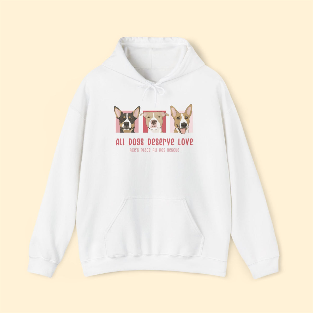 Hooded Sweatshirt | FUNDRAISER | Ace's Place All Dog Rescue - Detezi Designs-30304144312031140903