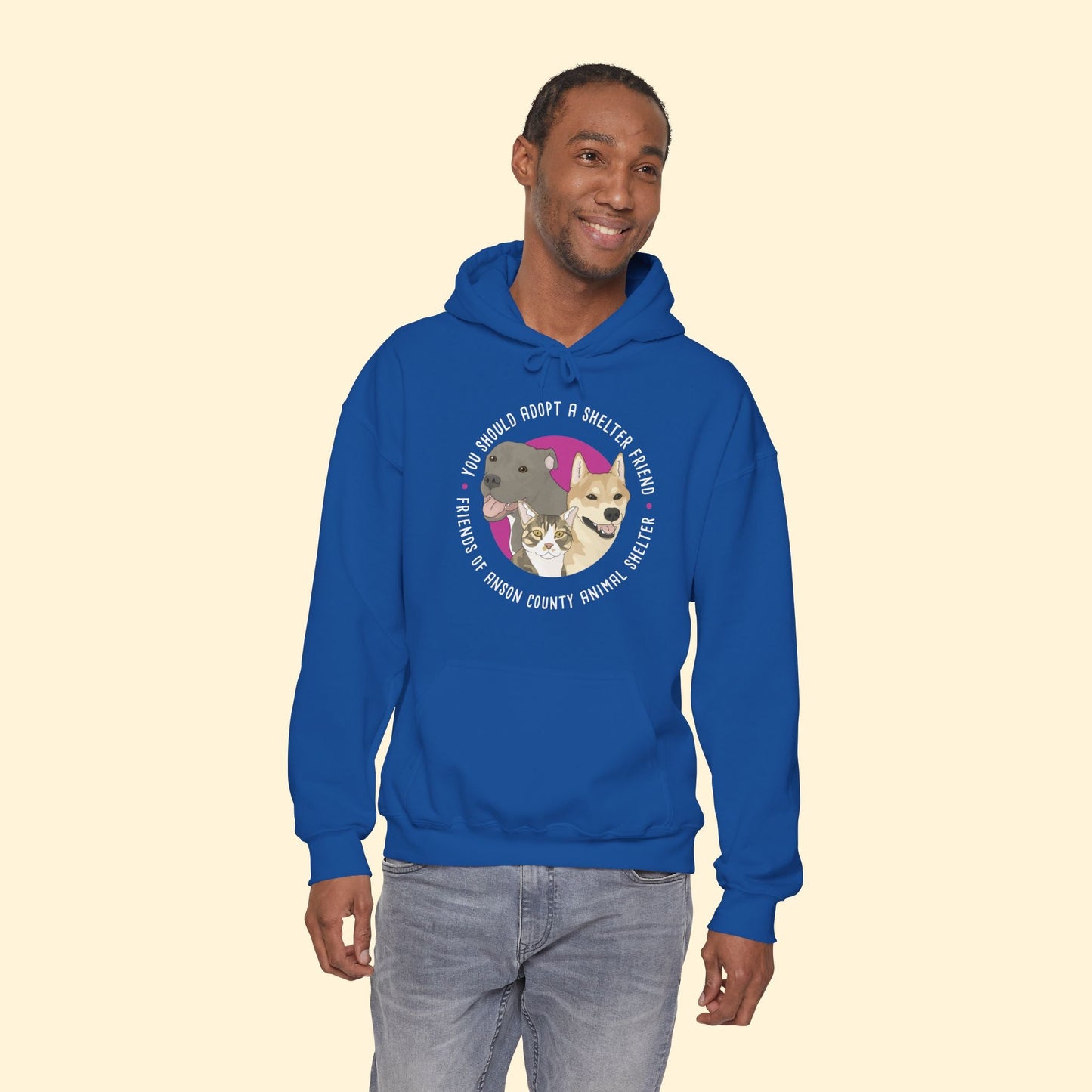 Hooded Sweatshirt | FUNDRAISER | Friends of Anson County Animal Shelter - Detezi Designs - 30903307166729680390