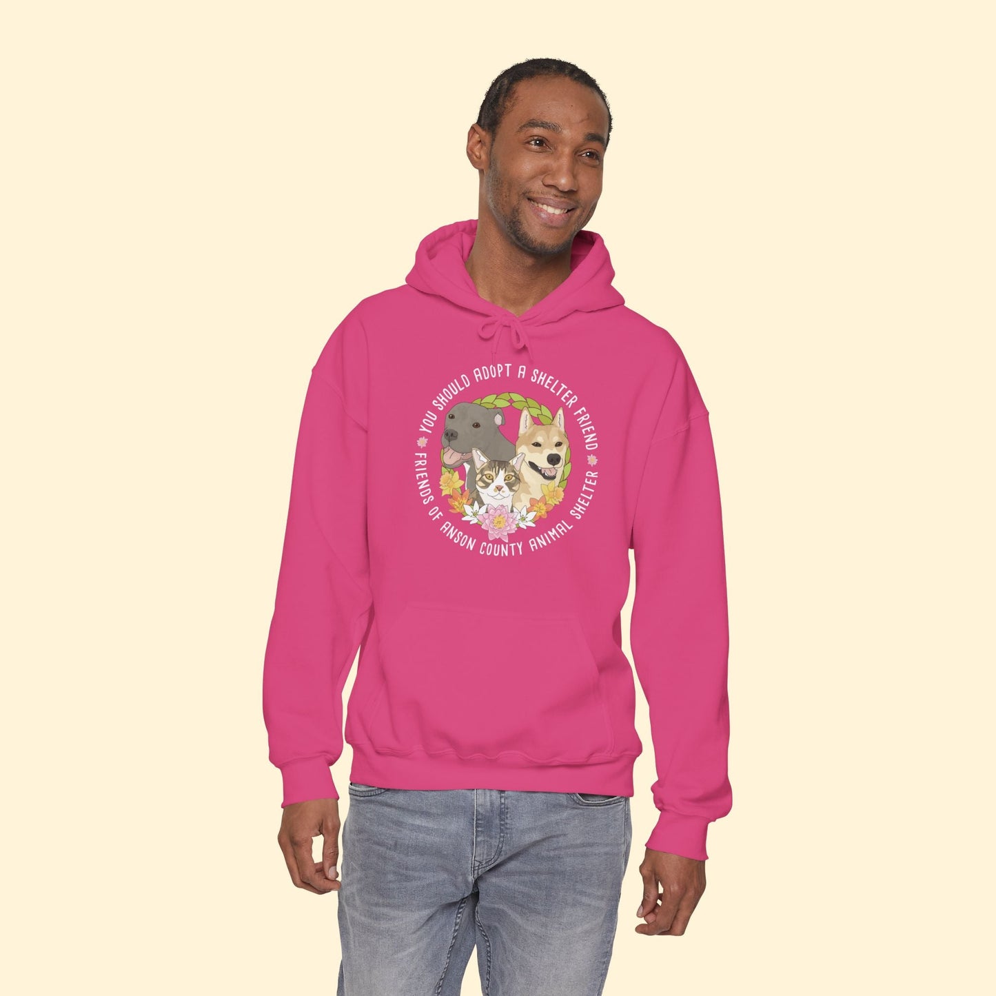 Hooded Sweatshirt | FUNDRAISER | Friends of Anson County Animal Shelter | Spring - Detezi Designs - 17604124130505804158