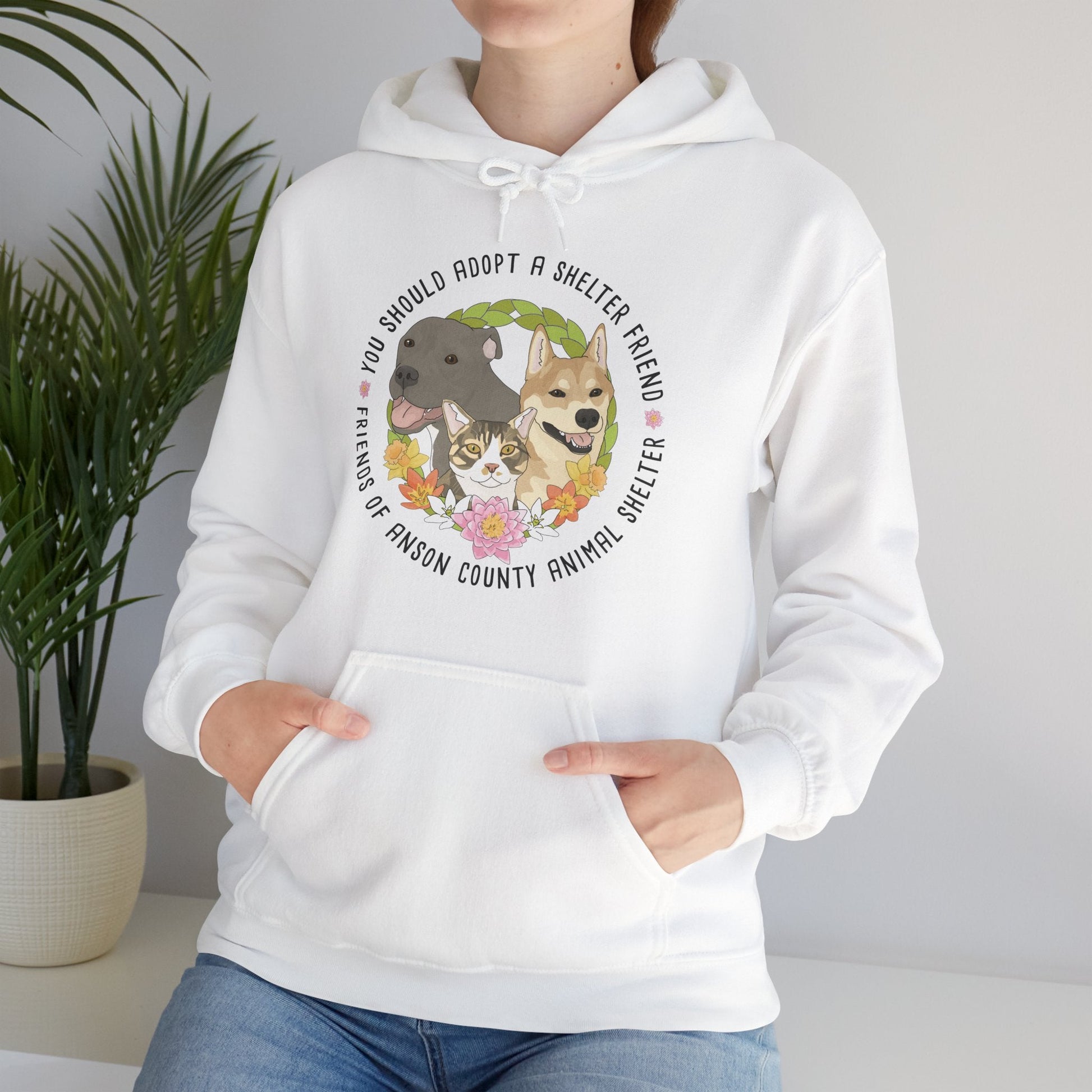Hooded Sweatshirt | FUNDRAISER | Friends of Anson County Animal Shelter | Spring - Detezi Designs - 29600710610544648733