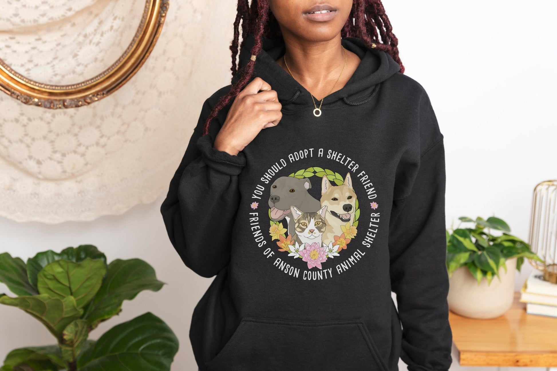 Hooded Sweatshirt | FUNDRAISER | Friends of Anson County Animal Shelter | Spring - Detezi Designs - 29600710610544648733