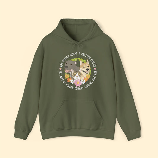 Hooded Sweatshirt | FUNDRAISER | Friends of Anson County Animal Shelter | Spring - Detezi Designs - 29600710610544648733