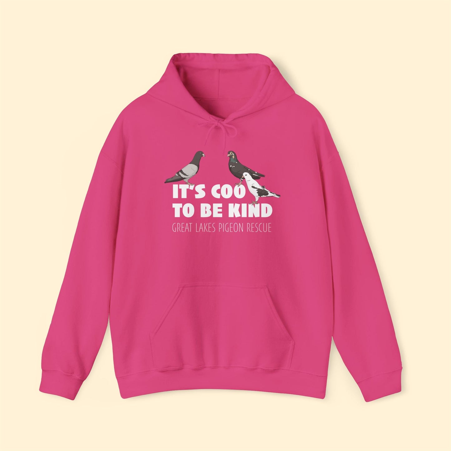 Hooded Sweatshirt | FUNDRAISER | Great Lakes Pigeon Rescue - Detezi Designs - 11905467800186995197