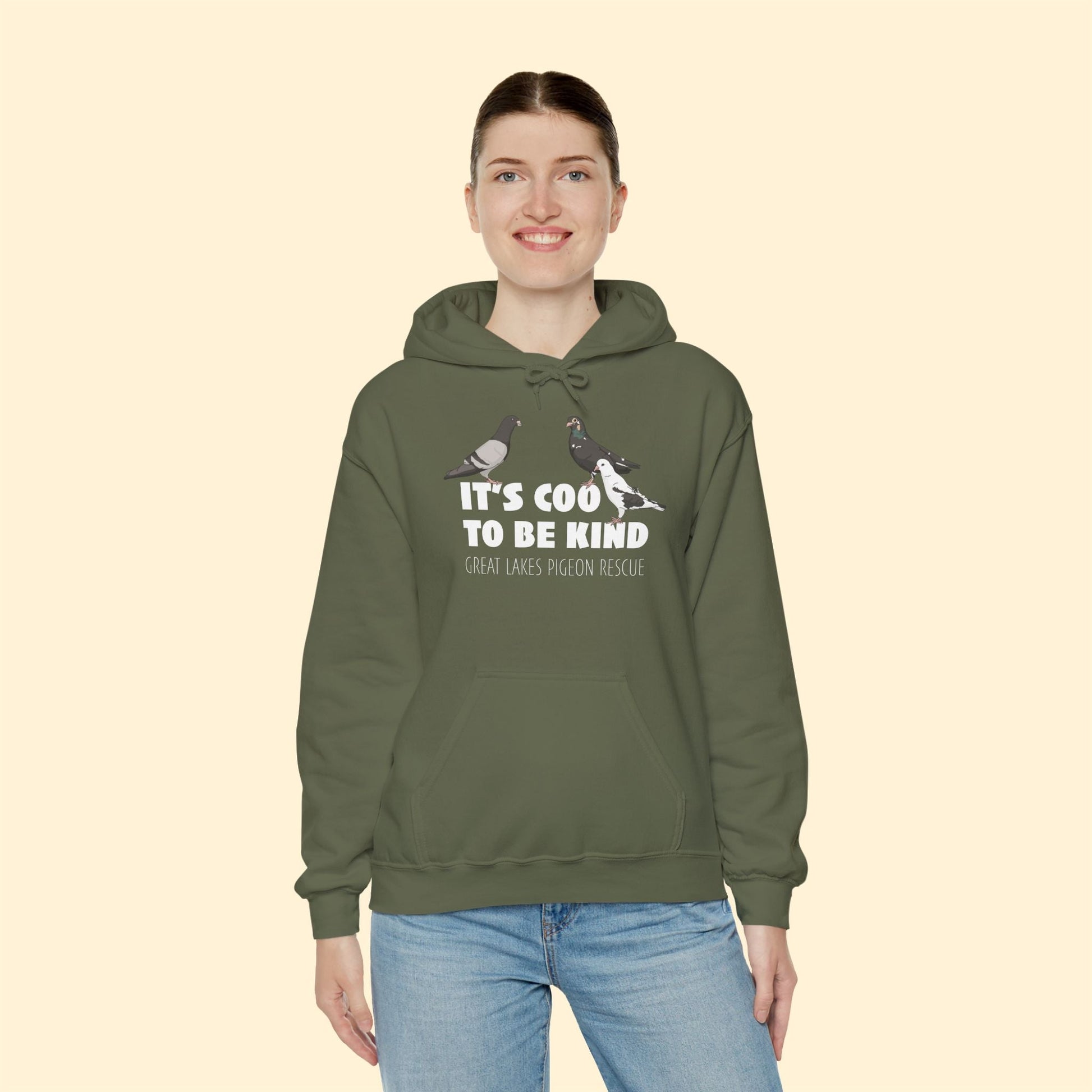 Hooded Sweatshirt | FUNDRAISER | Great Lakes Pigeon Rescue - Detezi Designs - 88594728911395158020