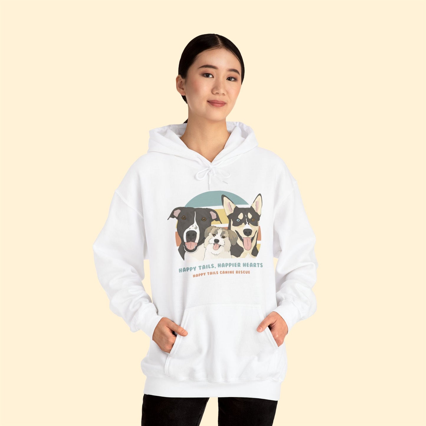 Hooded Sweatshirt | FUNDRAISER | Happy Tails Canine Rescue - Detezi Designs-29079410193719227900