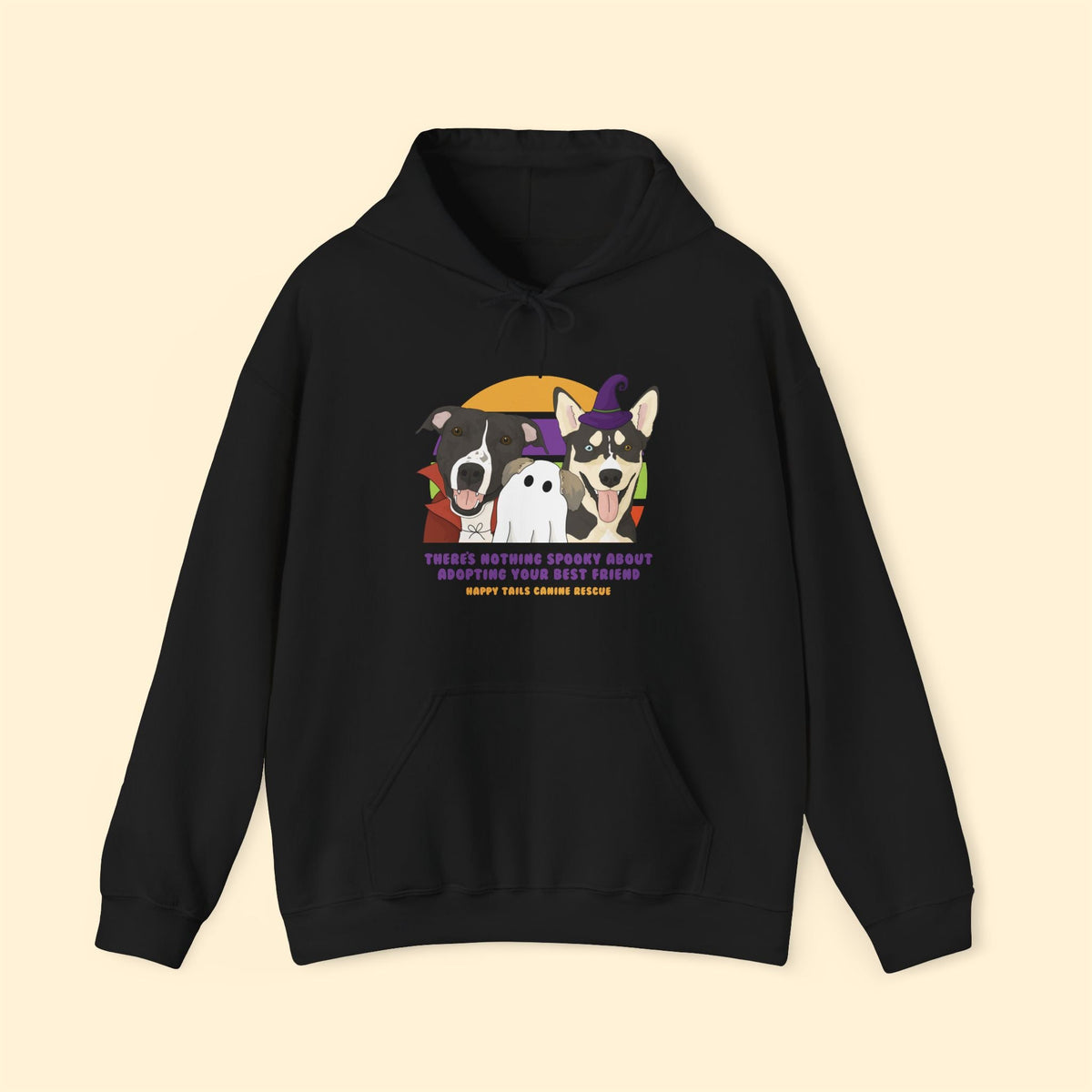 Hooded Sweatshirt | FUNDRAISER | Happy Tails Canine Rescue | Halloween - Detezi Designs-20808052104874886921