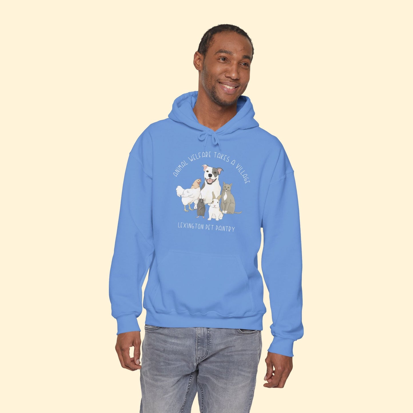 Hooded Sweatshirt | FUNDRAISER | Lexington Pet Pantry | It Takes A Village - Detezi Designs - 19842207018928942270