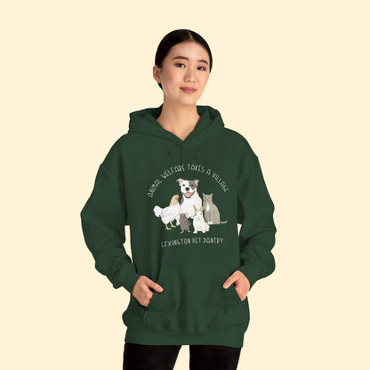 Hooded Sweatshirt | FUNDRAISER | Lexington Pet Pantry | It Takes A Village - Detezi Designs - 19842207018928942270