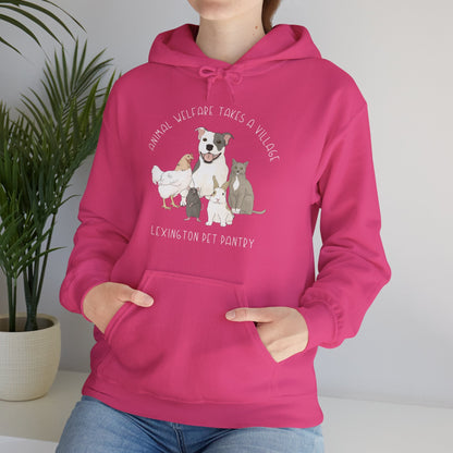 Hooded Sweatshirt | FUNDRAISER | Lexington Pet Pantry | It Takes A Village - Detezi Designs - 19842207018928942270