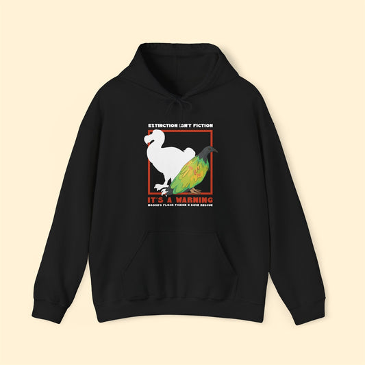 Hooded Sweatshirt | FUNDRAISER | Moose's Flock | Extinction is a Warning - Detezi Designs - 20593471185506546724