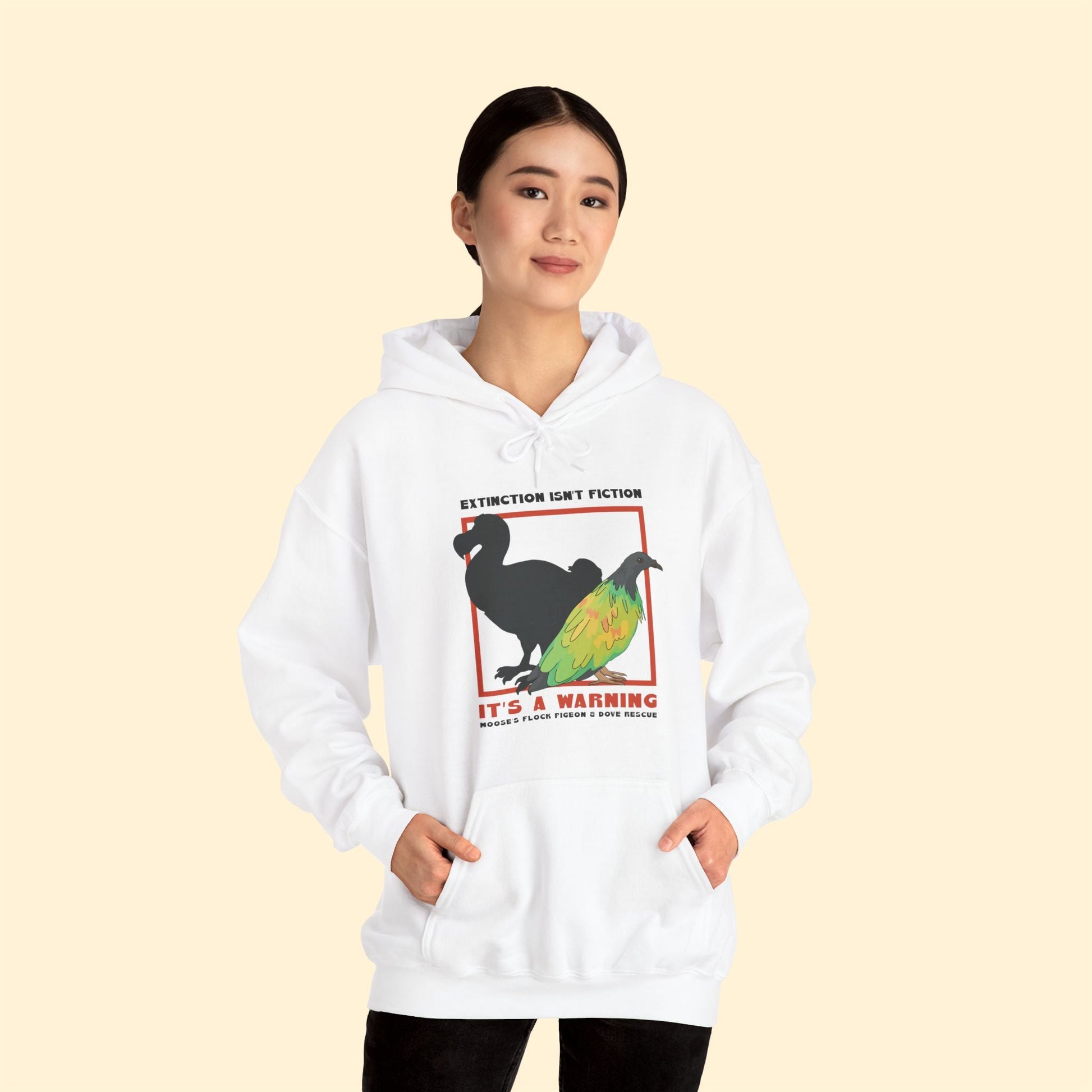 Hooded Sweatshirt | FUNDRAISER | Moose's Flock | Extinction is a Warning - Detezi Designs - 20593471185506546724