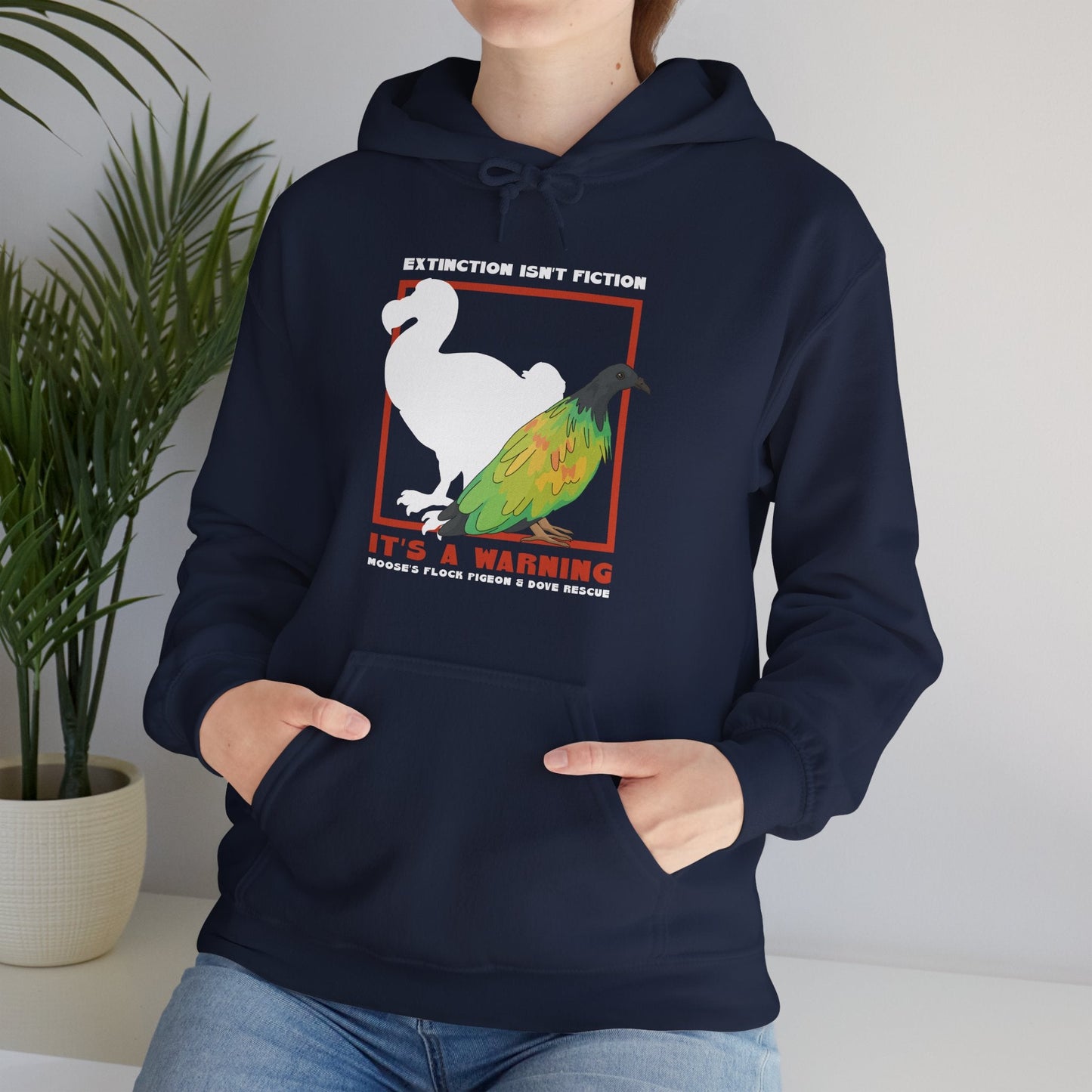 Hooded Sweatshirt | FUNDRAISER | Moose's Flock | Extinction is a Warning - Detezi Designs - 20593471185506546724