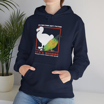 Hooded Sweatshirt | FUNDRAISER | Moose's Flock | Extinction is a Warning - Detezi Designs - 20593471185506546724