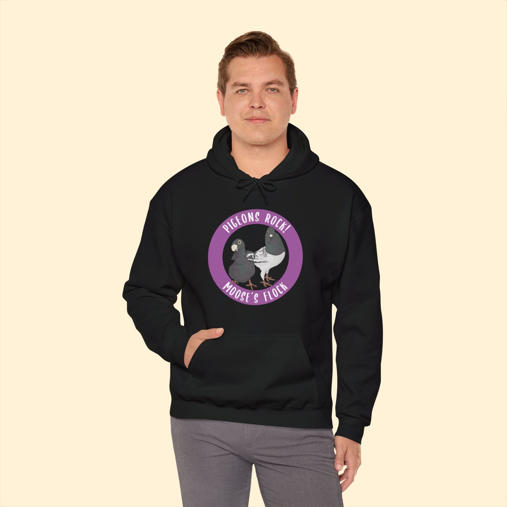 Hooded Sweatshirt | FUNDRAISER | Moose's Flock | Pigeons Rock - Detezi Designs - 12634376078065603436