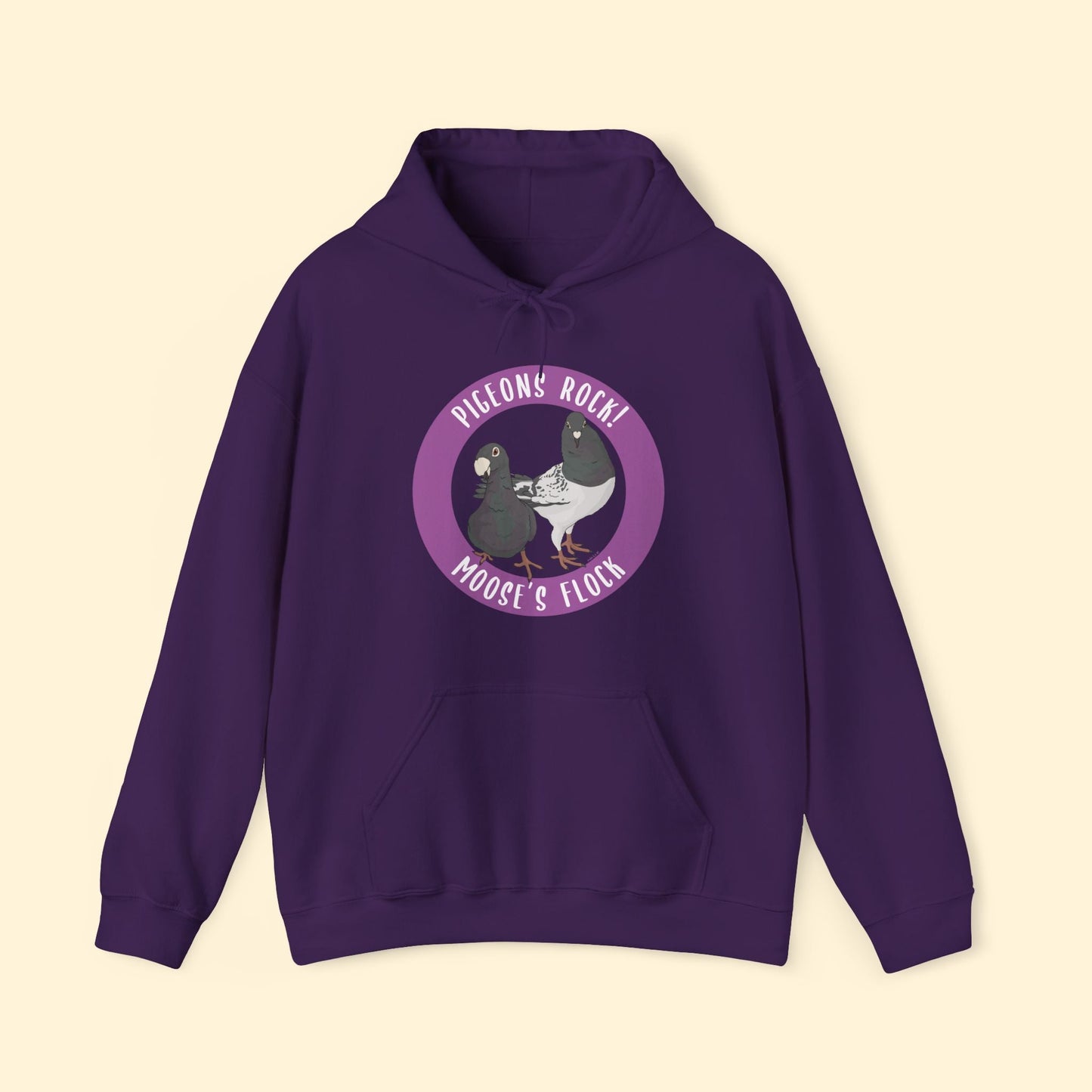 Hooded Sweatshirt | FUNDRAISER | Moose's Flock | Pigeons Rock - Detezi Designs - 30886071215395433331