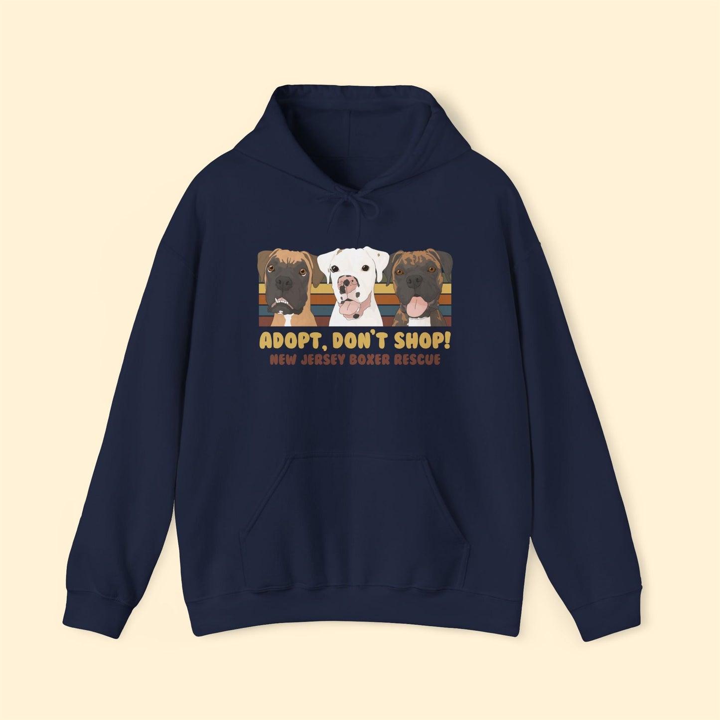 Hooded Sweatshirt | FUNDRAISER | New Jersey Boxer Rescue | Adopt, Don't Shop! - Detezi Designs - 23405823077443204240