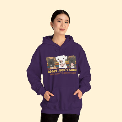 Hooded Sweatshirt | FUNDRAISER | New Jersey Boxer Rescue | Adopt, Don't Shop! - Detezi Designs - 55270930224350972188