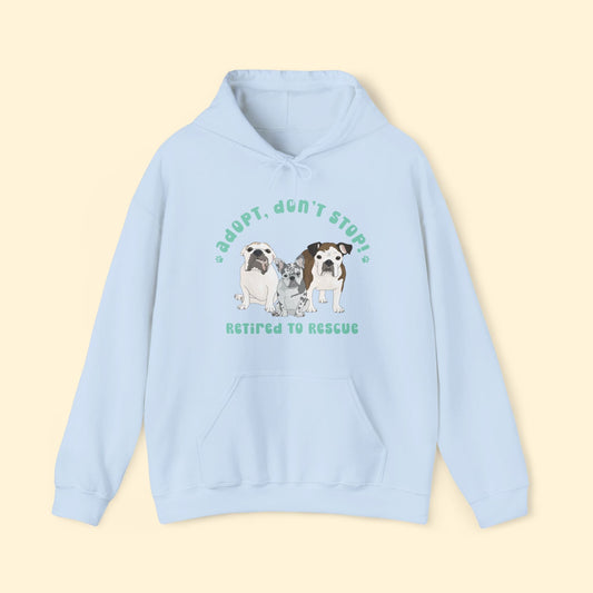 Hooded Sweatshirt | FUNDRAISER | Retired to Rescue - Detezi Designs - 22474201481200903929
