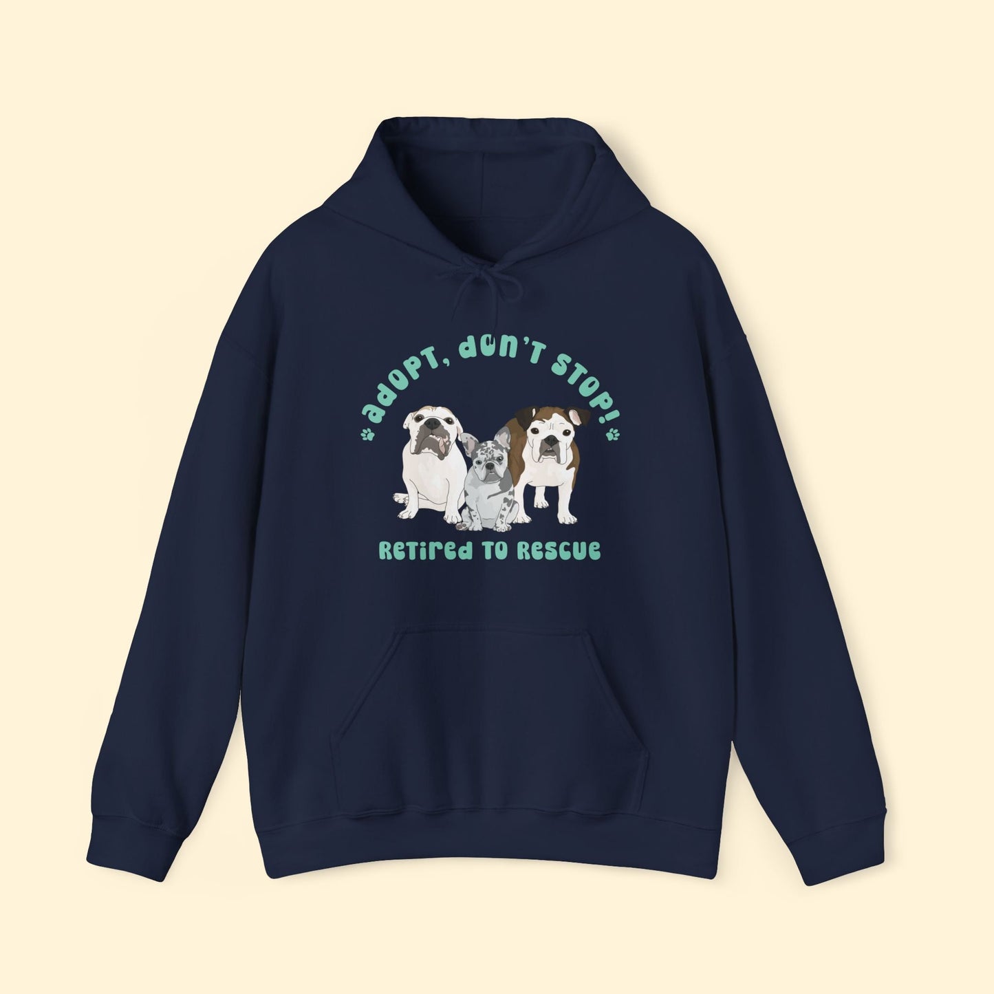 Hooded Sweatshirt | FUNDRAISER | Retired to Rescue - Detezi Designs - 37376881596929706417