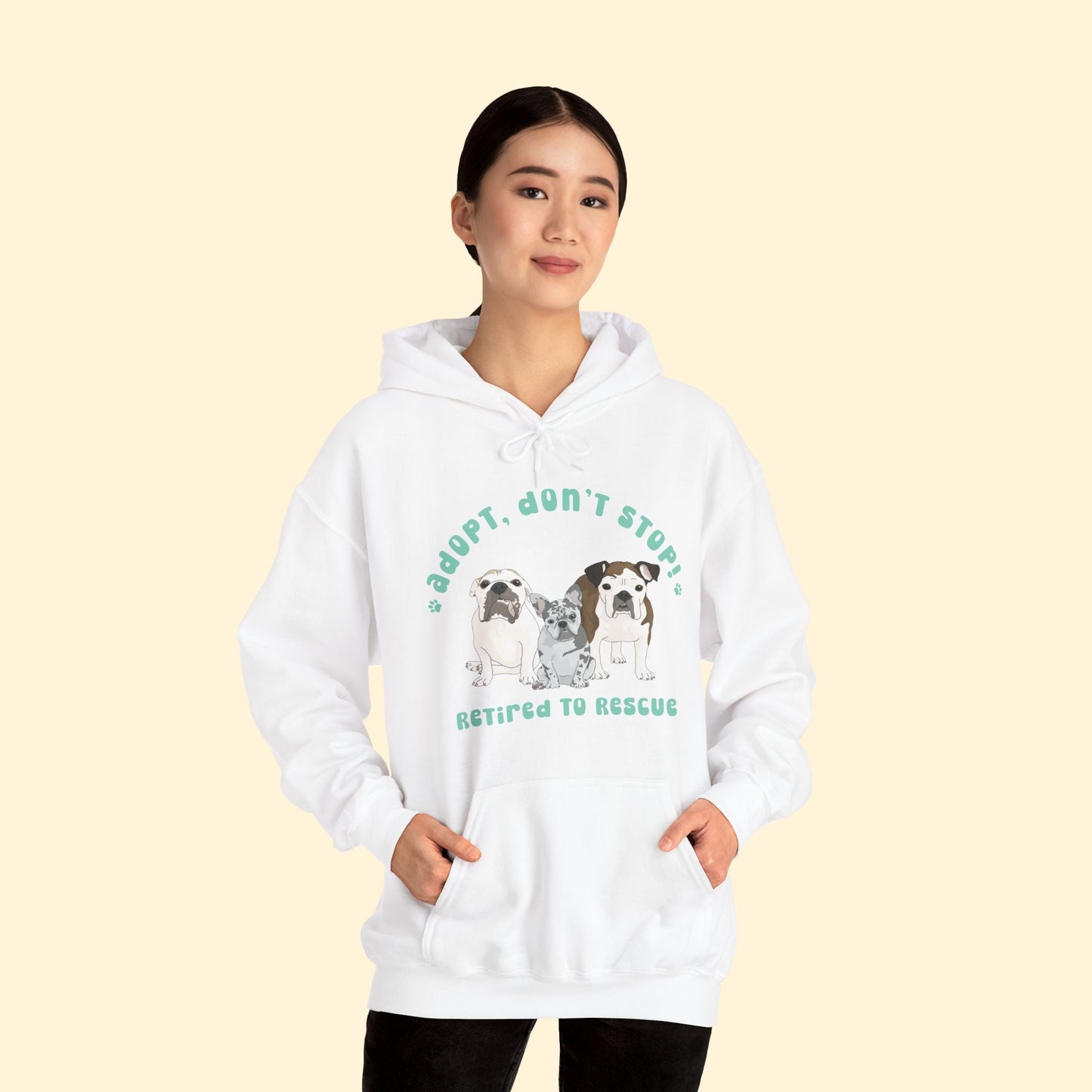 Hooded Sweatshirt | FUNDRAISER | Retired to Rescue - Detezi Designs - 37376881596929706417
