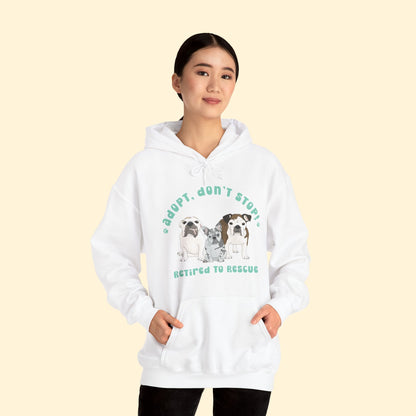 Hooded Sweatshirt | FUNDRAISER | Retired to Rescue - Detezi Designs - 37376881596929706417