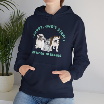 Hooded Sweatshirt | FUNDRAISER | Retired to Rescue - Detezi Designs - 37376881596929706417