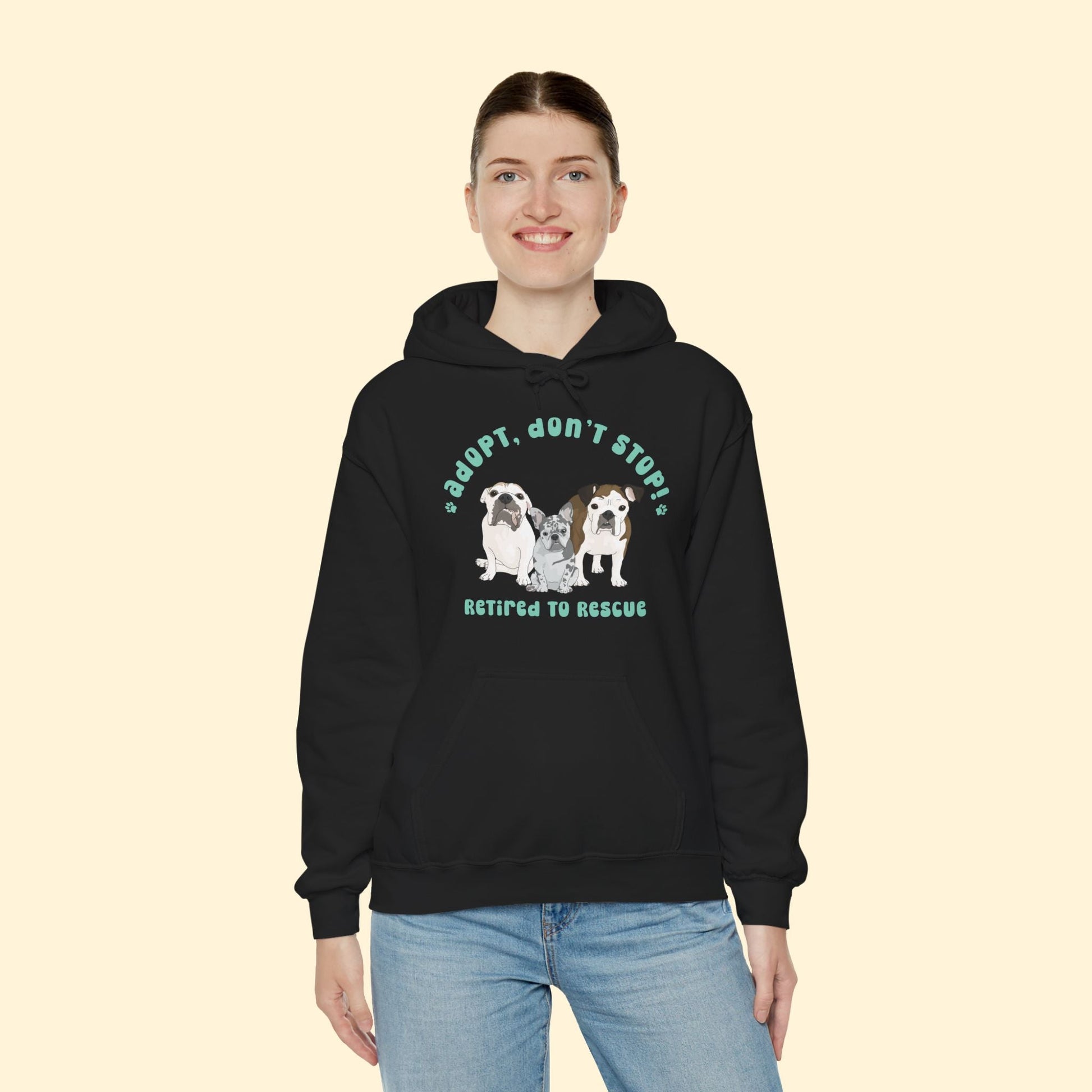 Hooded Sweatshirt | FUNDRAISER | Retired to Rescue - Detezi Designs - 37376881596929706417