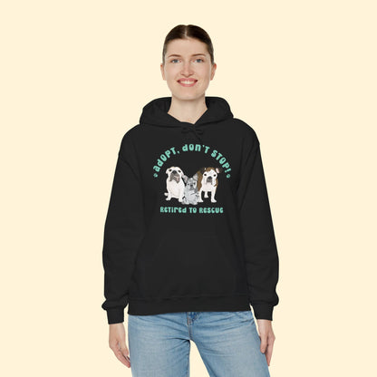 Hooded Sweatshirt | FUNDRAISER | Retired to Rescue - Detezi Designs - 37376881596929706417