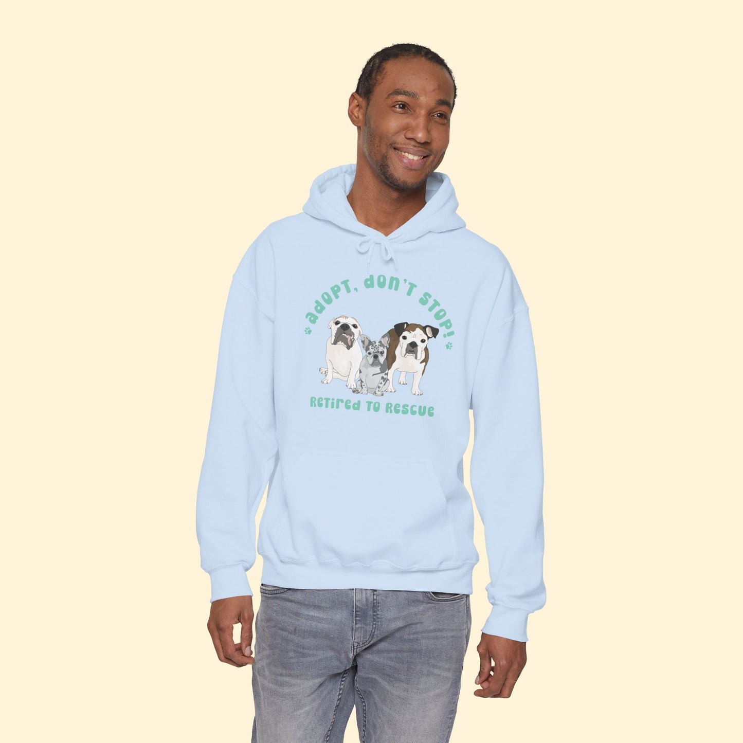 Hooded Sweatshirt | FUNDRAISER | Retired to Rescue - Detezi Designs - 37376881596929706417