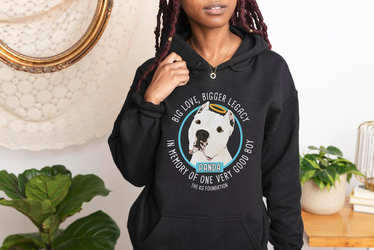 Hooded Sweatshirt | FUNDRAISER | The KG Foundation | In Memory of Panda - Detezi Designs - 29346393724770059514
