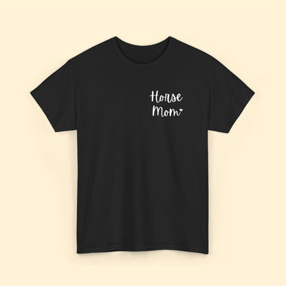 Horse Mom | Pocket Print | Unisex T-shirt - Detezi Designs-13133079167180447099